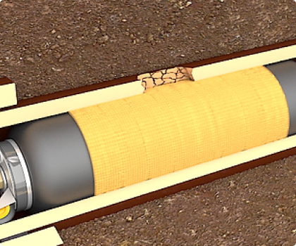 Ремонт локальных повреждений канализационных трубопроводов короткими полимерными рукавами